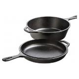 LODGE CAST IRON COMBO COOKER - PFAS-FREE 2-IN-1 3.
