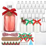 TIONCY 16OZ CHRISTMAS PLASTIC WINE BOTTLES WITH CL