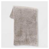 1 LOT 2-SHINY CHENILLE THROW BLANKET NEUTRAL - SOF