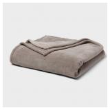 1 LOT 1-FULL/QUEEN ULTRA PLUSH BLANKET GRAY - THRE