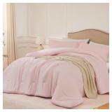 FULL COMFORTER SETS BLUSHPINK,3PCS SOFT LIGHTWEIGH