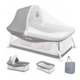 PORTABLE TRAVEL BASSINET FOR BABY 0-5 MONTHS, FOLD