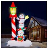 COSIFUL 7FT CHRISTMAS INFLATABLE SNOWMAN & STREETL