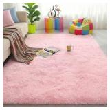 PINK AREA RUGS FOR BEDROOM LIVING ROOM, 5X8 AESTHE