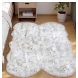 GOOLELA FAUX SHEEPSKIN FUR RUG 4X6 FLUFFY FUZZY FU