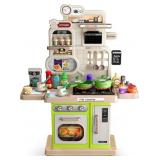 PLAY KITCHEN SET, KIDS KITCHEN PLAYSET WITH REALIS