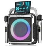 PORTABLE KARAOKE MACHINE, WITH WIRELESS MICROPHONE