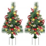 LULU HOME 2 PACK 2 FT PRE-LIT PATHWAY CHRISTMAS TR