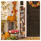 HAPPY FALL PORCH SIGN 47' AUTUMN PUMPKIN FRONT DOO