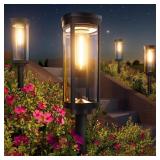 BRIGHT SOLAR PATHWAY LIGHTS OUTDOOR, 8 PACK SOLAR