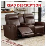 $800 73" W CLASSIC TOP-GRAIN LEATHER POWER RECLINI