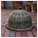 $219 RUSTIQUE DARK GREY HAMPTON RATTAN FOOD COVER