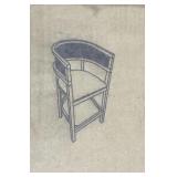 2- BAR STOOL COLOR:NATURAL + BEIGE