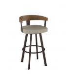 $500 LARS 30 IN. BEIGE LIGHT BROWN WOOD SWIVEL BAR