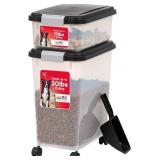 IRIS USA DOG FOOD STORAGE CONTAINER 30 LB + 11LB A