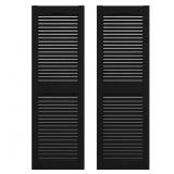 14.5 IN. X 55 IN. LOUVERED VINYL EXTERIOR SHUTTERS