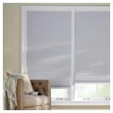 SHADOW WHITE CORDLESS BLACKOUT CELLULAR SHADES FOR