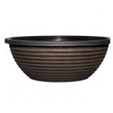 17 IN. ANTIQUE COPPER SANTA FE BOWL RESIN PLANTER