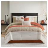 DENVER 7-PIECE SPICE MICROFIBER QUEEN COMFORTER SE