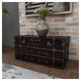 $352 40 IN. BROWN LARGE RECTANGLE FAUX LEATHER VIN