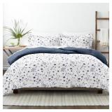 PREMIUM DOWN ALTERNATIVE NAVY FORGET ME NOT REVERS