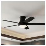 HAMPTON BAY BANKSVILLE 52 IN. MATTE BLACK FLUSH MO