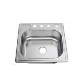 25 IN. DROP-IN SINGLE BOWL 22 GAUGE STAINLESS STEE