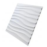 19.7 IN. X 19.7 IN. WHITE PVC 3D WALL PANELS WAVY