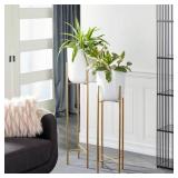 46 IN., AND 39 IN. OVERSIZED WHITE METAL INDOOR OU