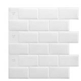 SUBWAY WHITE 12 IN. X 12 IN. VINYL PEEL AND STICK