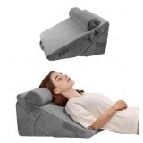 VEVOR BED WEDGE PILLOW, DARK GREY 22 IN. X 22 IN.