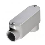 1 LOT OF (2) 1 IN. TYPE LB PVC CONDUIT BODY CONDUI