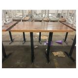48 X 30 SOLID WOOD BAR HEIGHT DINING TABLE W/ CAST