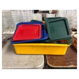 1 LOT OF ASST CAMBRO FOOD PREP LIDS AND YELLOW DIS