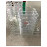 1 LOT (8) 1/6QT ACRYLIC FOOD PREP CONTAINERS WITH