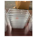 1 LOT (7) 1/3QT ACRYLIC FOOD PREP CONTAINERS *NO L