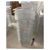 1 LOT (8) 1/6QT ACRYLIC FOOD PREP CONTAINERS WITH