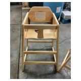 1 LOT: (2) WOODEN HIGH CHAIRS
