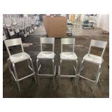 1 LOT: (4) AAA FURNITURE ALUMINUM BAR HEIGHT DININ