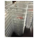1 LOT (10) 1/6QT FOOD PREP CONTAINERS *NO LIDS*