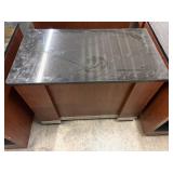 APX 43IN X 24IN X 33IN BLACK GRANITE AND WALNUT WO