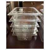 1 LOT (5) 1.5L FOOD PREP CONTAINERS *NO LIDS*