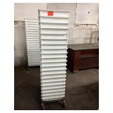 1 LOT STACK OF (21) WHITE PLASTIC DOUGH PROOFING C