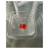 1 LOT (8) 1/6QT ACYRLIC FOOD PREP CONTAINERS *NO L