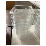 1 LOT (8) 1/6QT ACYRLIC FOOD PREP CONTAINERS *NO L