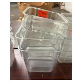 1 LOT (2) 8QT AND (2) 4QT ACRYLIC FOOD PREP CONTAI
