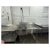 APPRX 48IN X 32IN X 46IN S.S COMMERCIAL SINK STATI