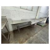 APPRX 108IN X 34IN X 39IN S.S COMMERCIAL WORK TABL
