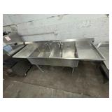 APPRX 90IN X 27IN X 43IN COMMERCIAL S.S 3 COMPARTM