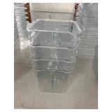 1 LOT (4) 4QT ACRYLIC FOOD PREP CONTAINERS *NO LID